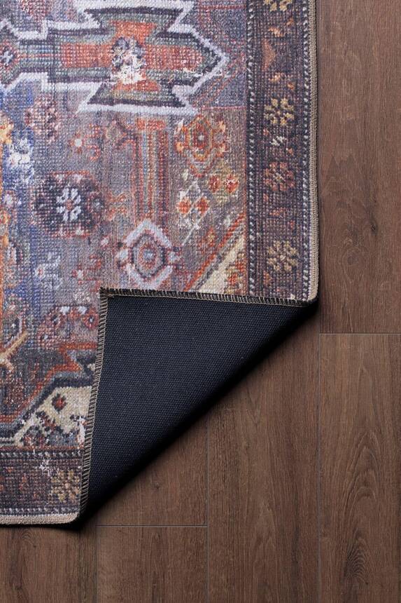 Woven Base Decorative Rustic Carpet With Ethnic Pattern