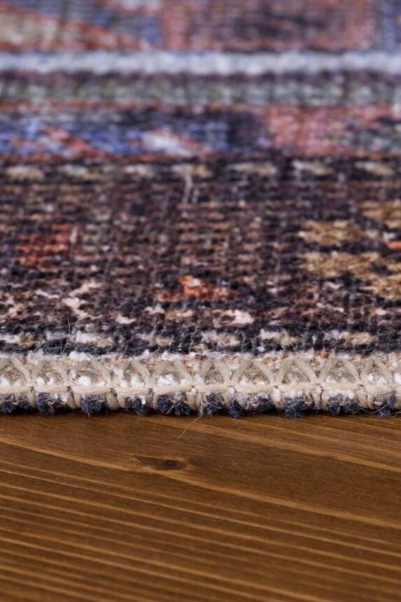 Woven Base Decorative Rustic Carpet With Ethnic Pattern