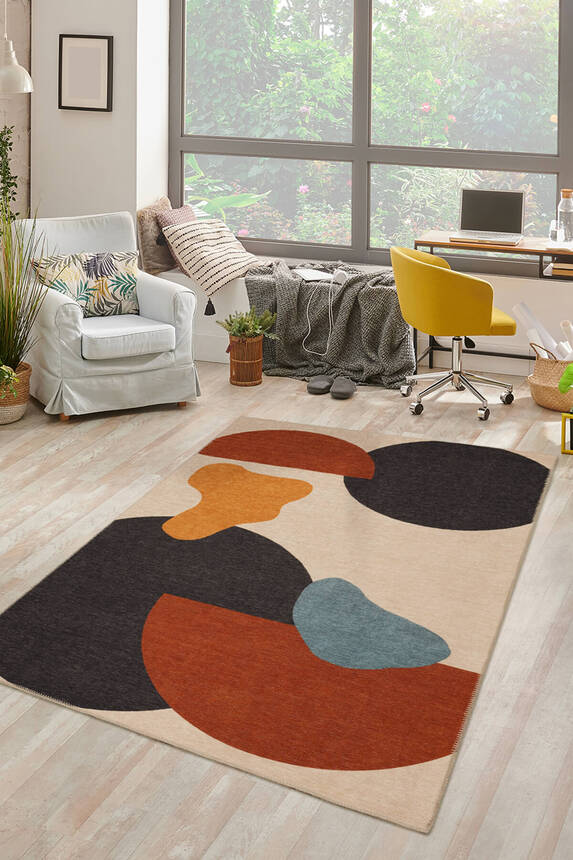 Chenille Woven Cotton Polyester Colorful Carpet