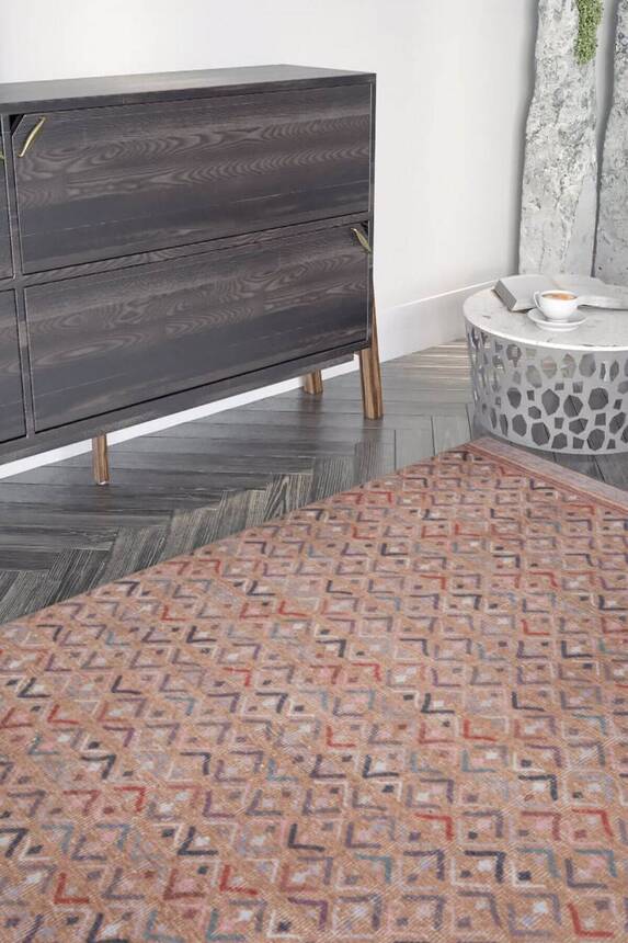 Modern Woven Base Decorative Brown Carpet