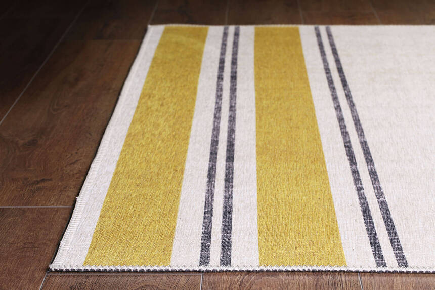 Modern Woven Floor Decorative Yellow Carpet