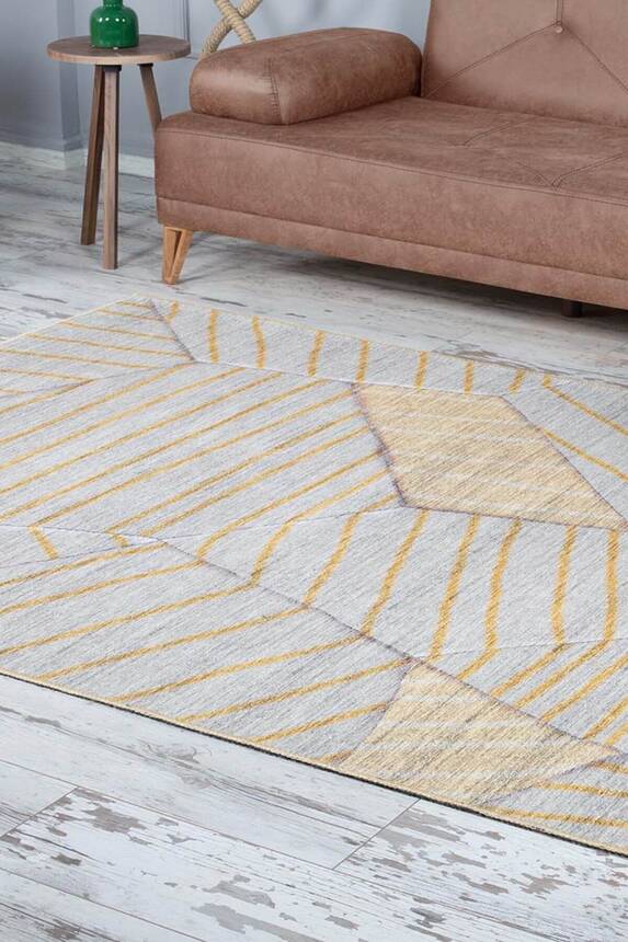 Modern Woven Floor Decorative Yellow Carpet