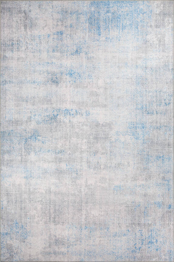 Grey and Blue Modern Woven Base Decorative Carpet