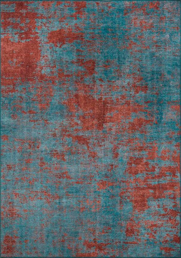 Modern Woven and Abstract Design Decorative Turquoise Carpet