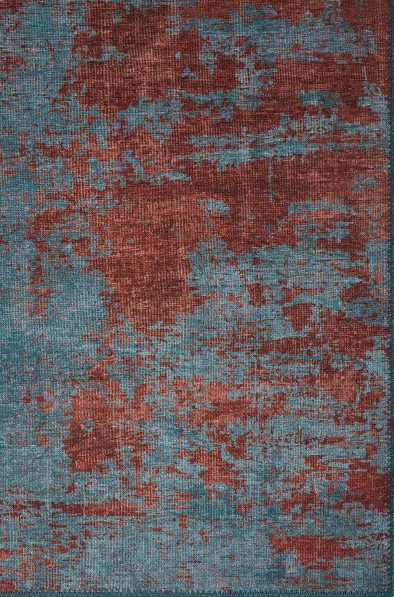 Modern Woven and Abstract Design Decorative Turquoise Carpet