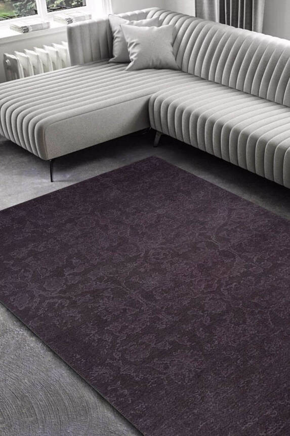 Woven Base Decorative Black Carpet With Aging Pattern