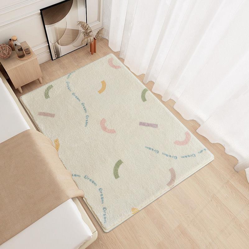 Beige rug bedroom cute carpet 