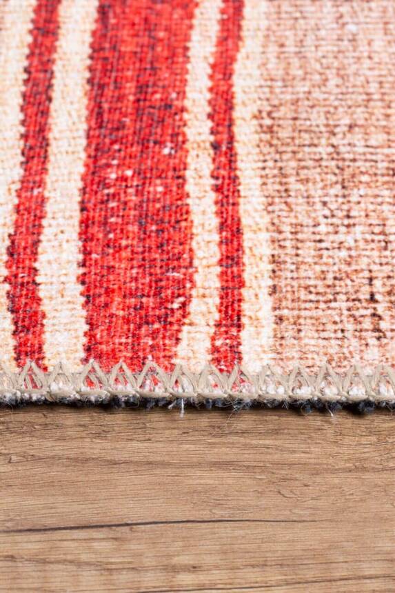 Orange Rugs with Striped Pattern