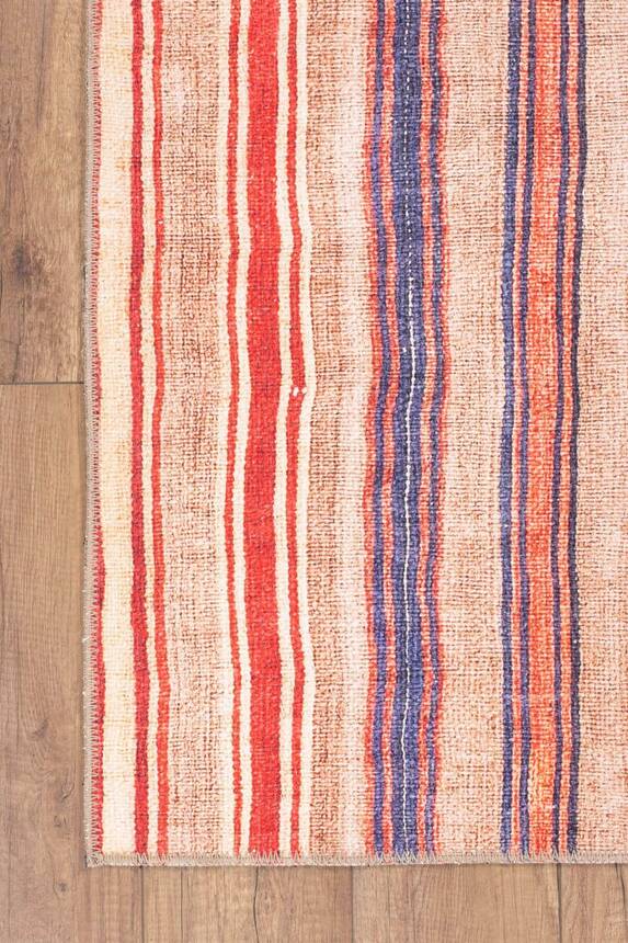 Orange Rugs with Striped Pattern