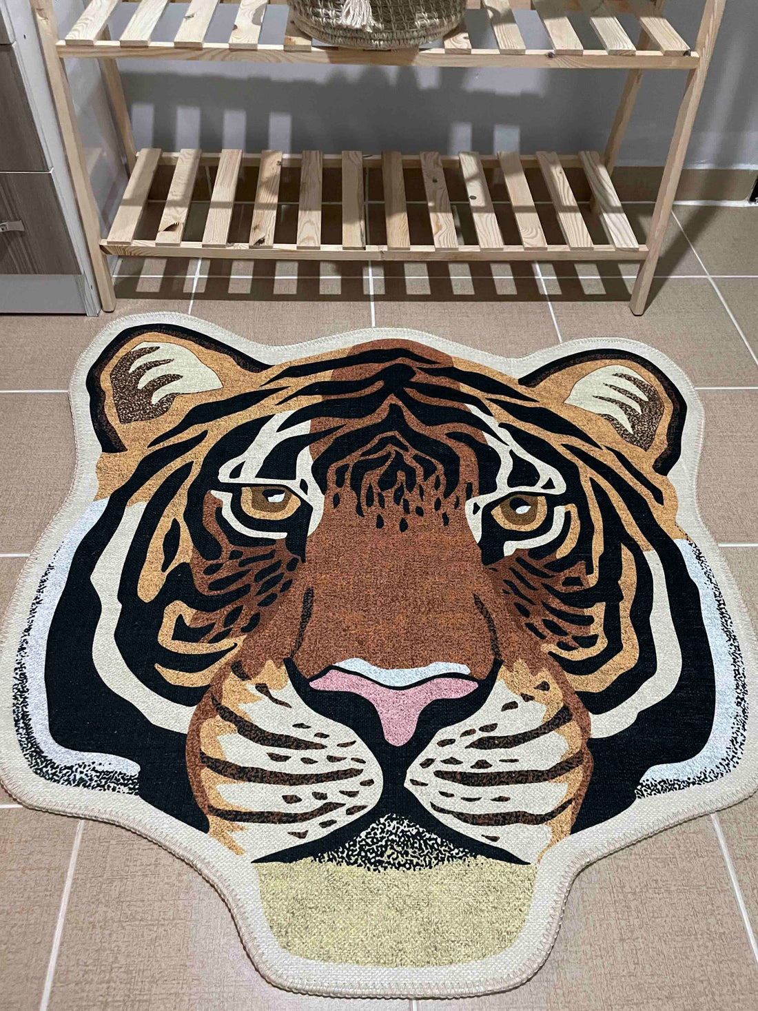 Tiger print rug