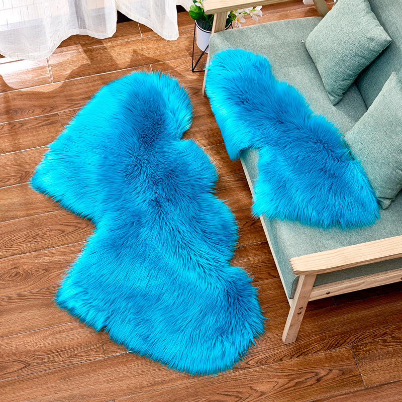 blue heart rug