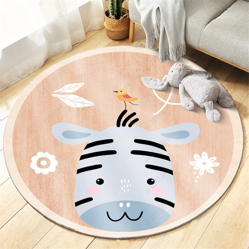 animal print round rug