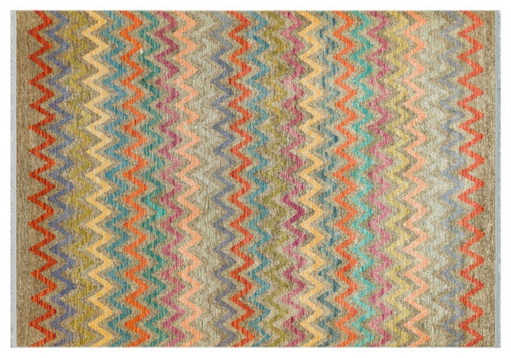 yellow zig zag rug