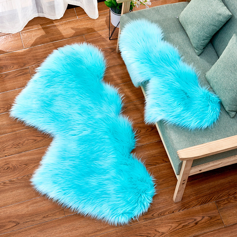 blue heart rug