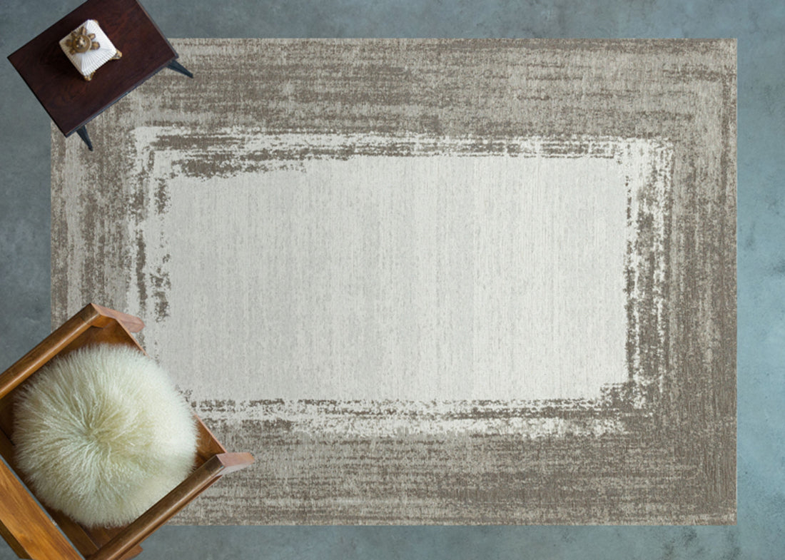 Grey and Cream Rug