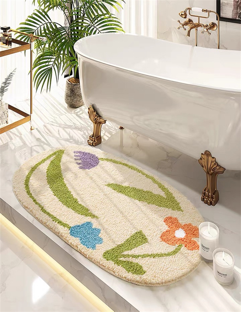 daisy rug for bathroom