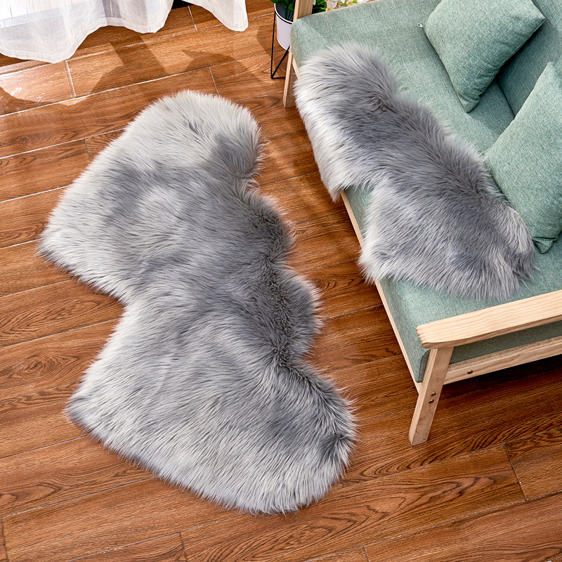 grey heart rug