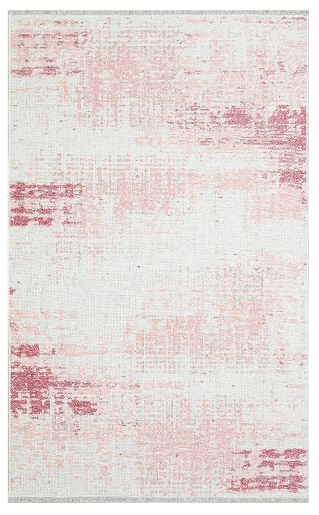 cream and pink abstract rug