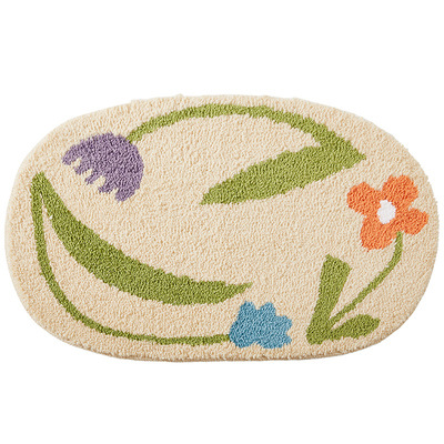 tufted mini rug for bath