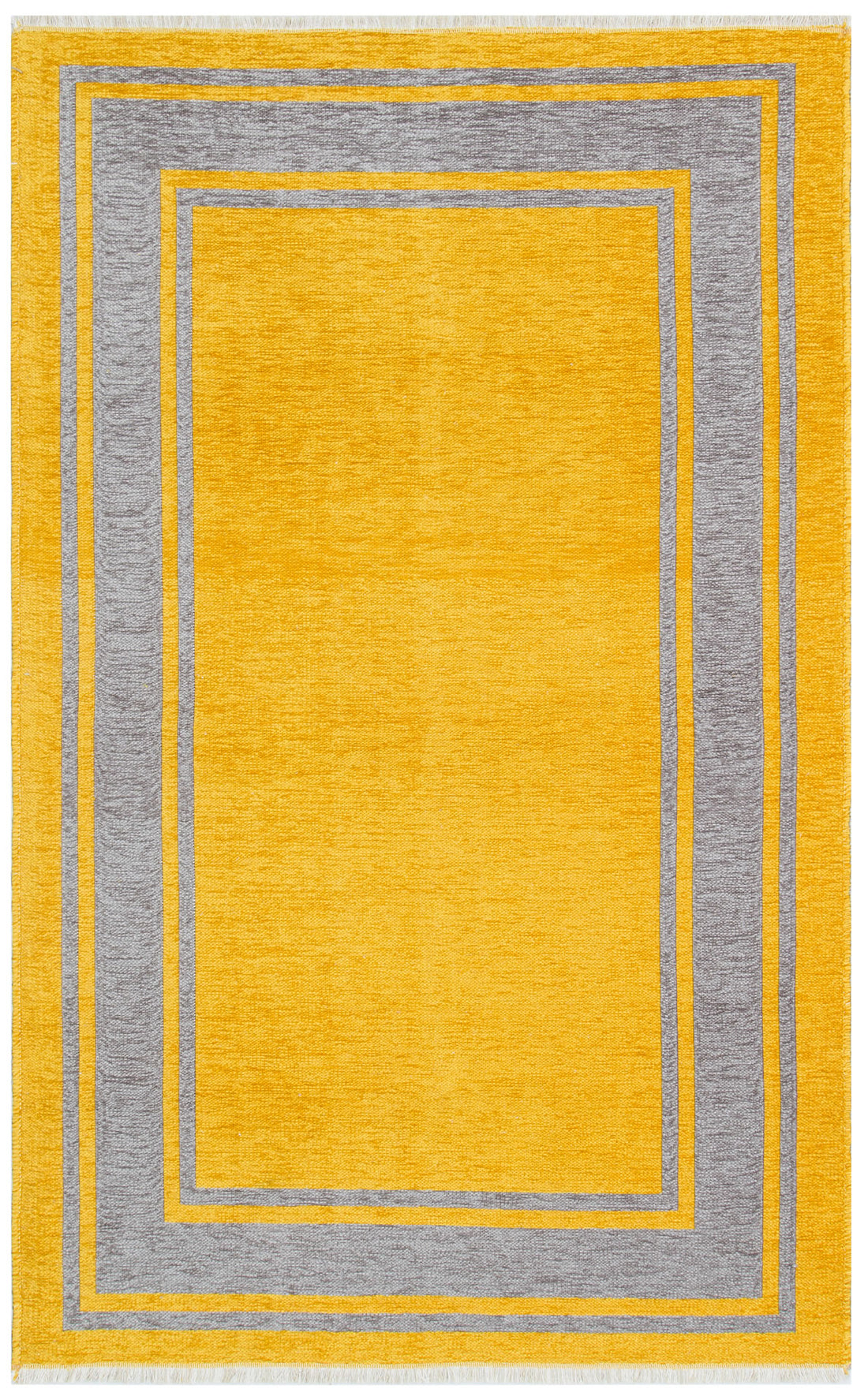 Modern Scandinavian Grey and Yellow Rug