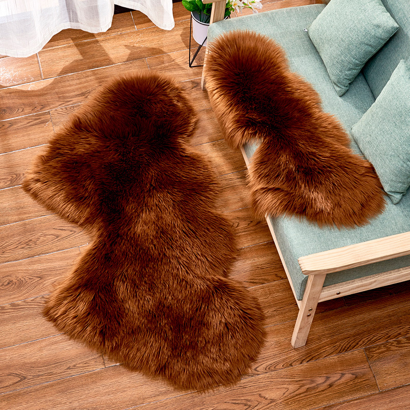 brown heart rug