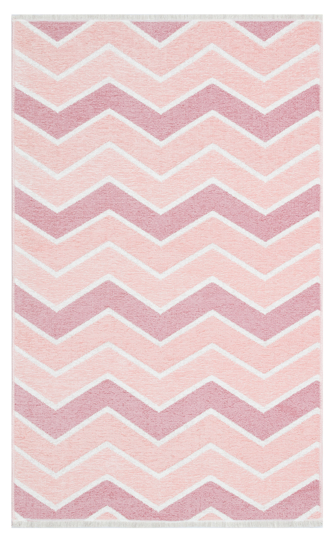 Pink and Cream Zig Zag Rug