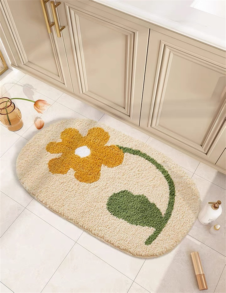 cute flower accent rug