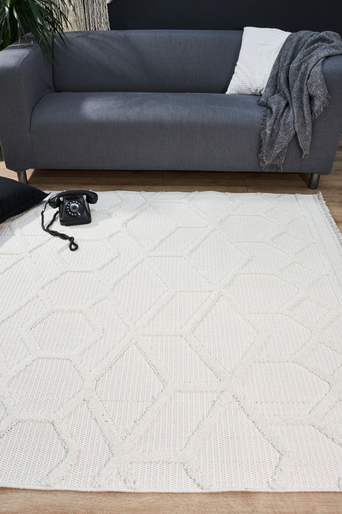 white soft rug