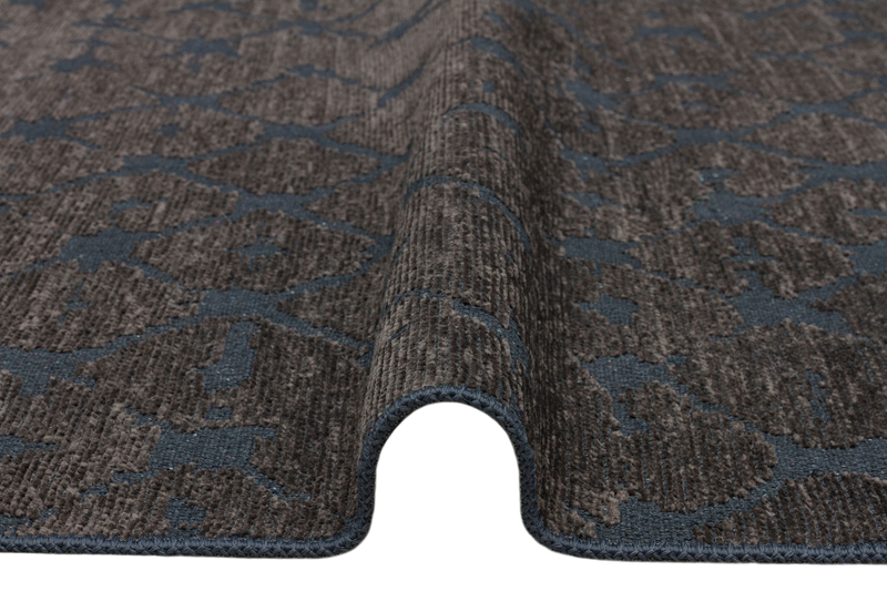 Black washable rug abstract