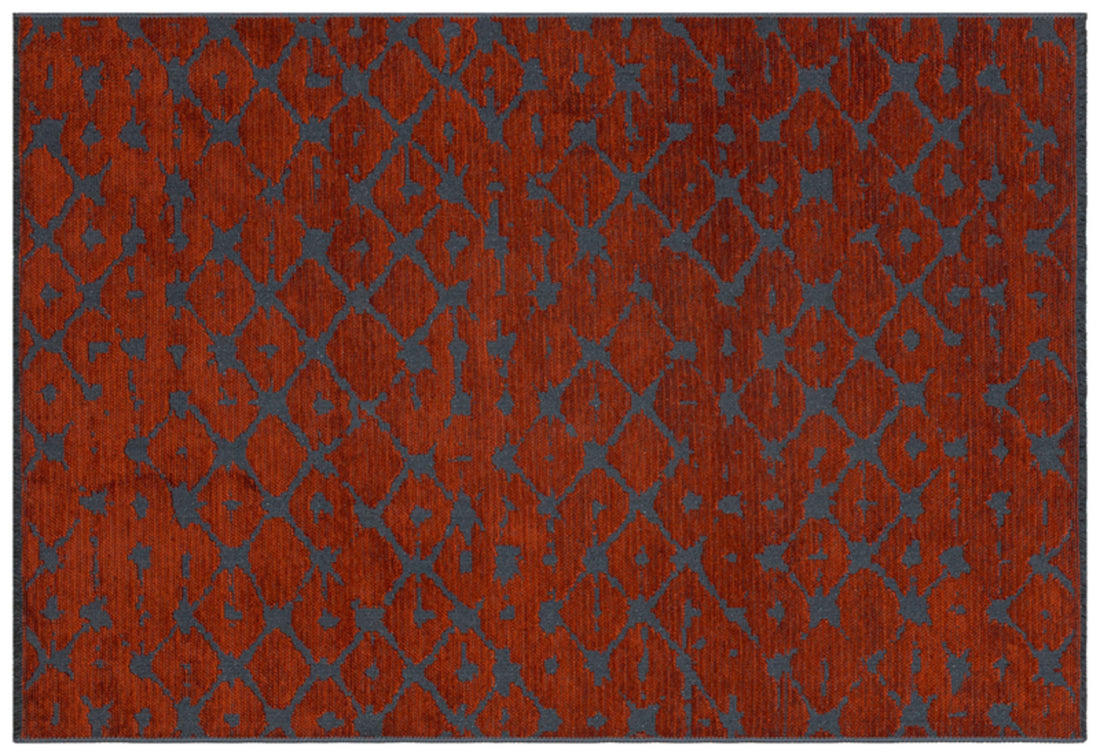 Red Abstract Rug