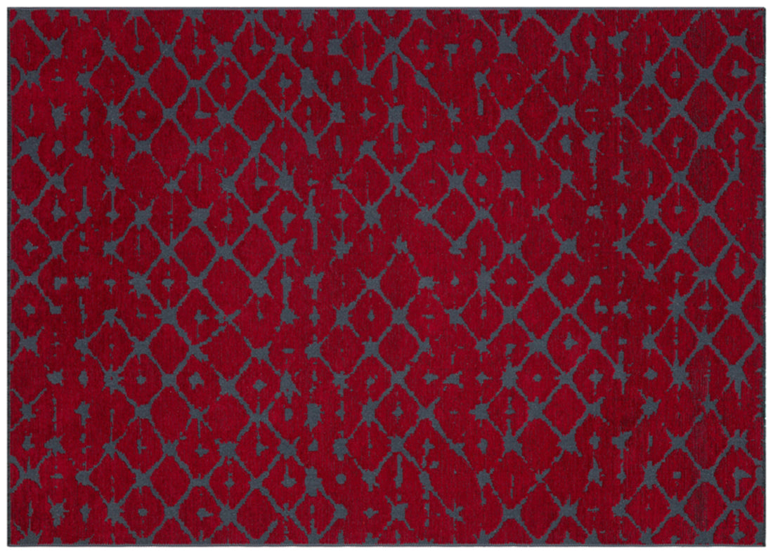 Red Abstract Rug