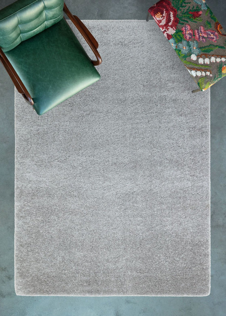 Grey Fluffy Rug