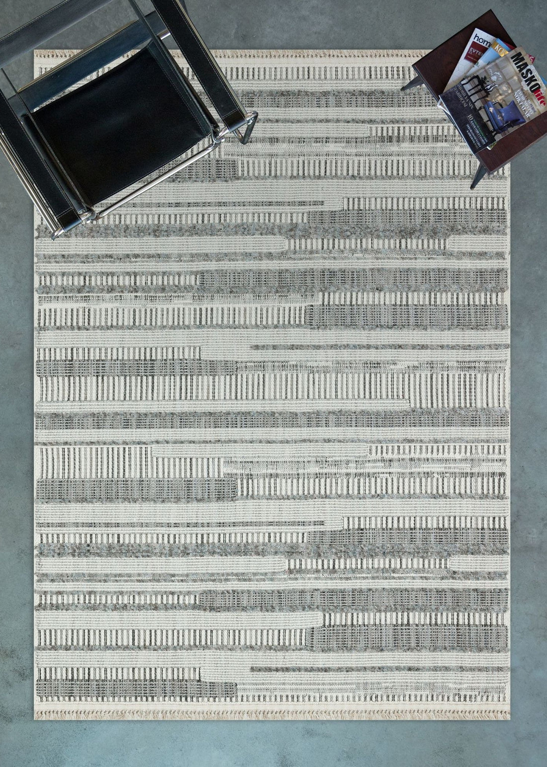 grey striped rugs uk