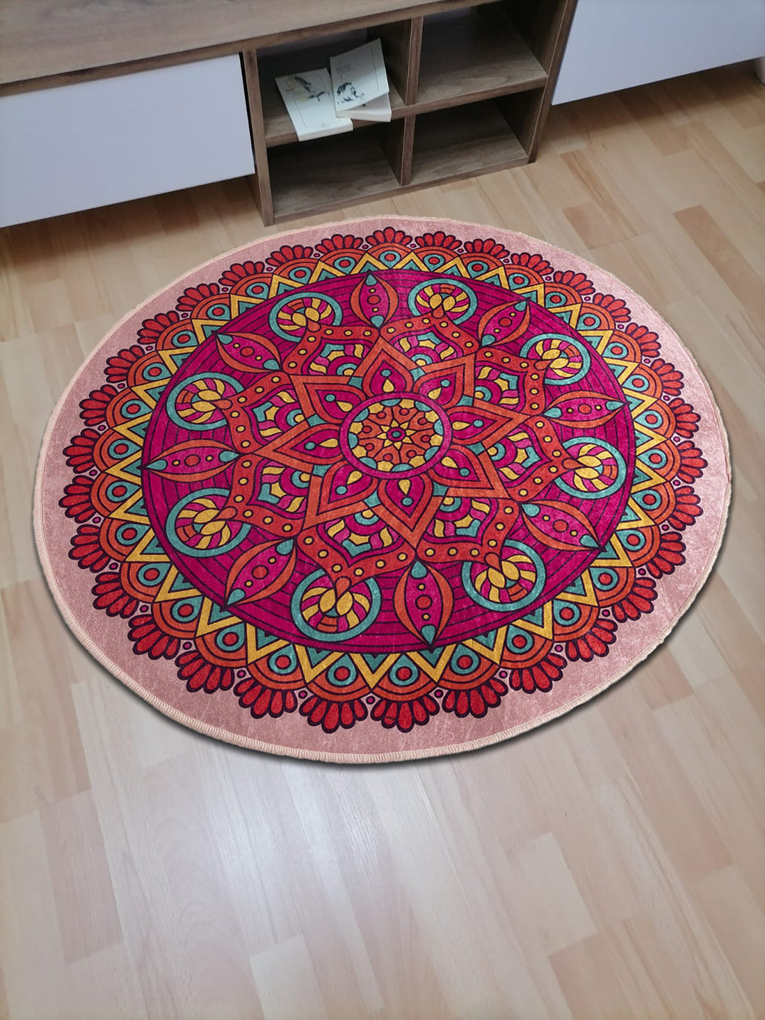 Red Round Rug