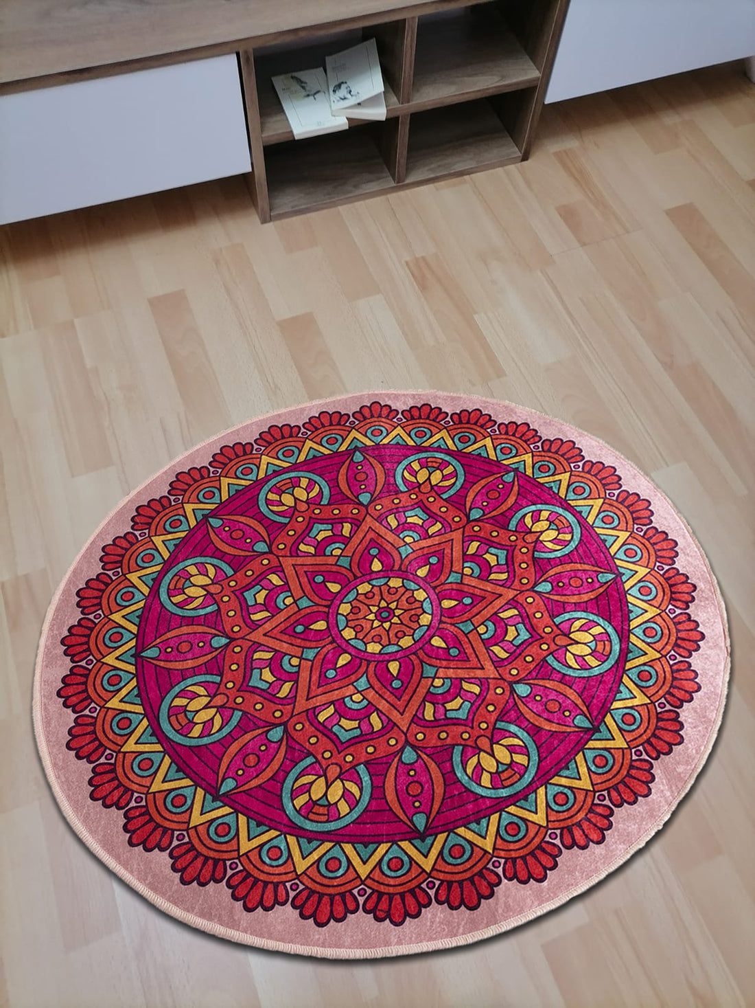 Red Round Rug