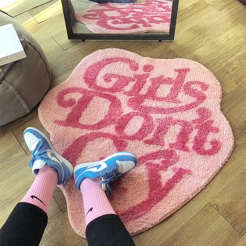 cute pink rug for girl bedroom