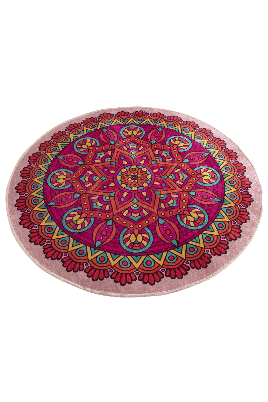 Red Round Rug