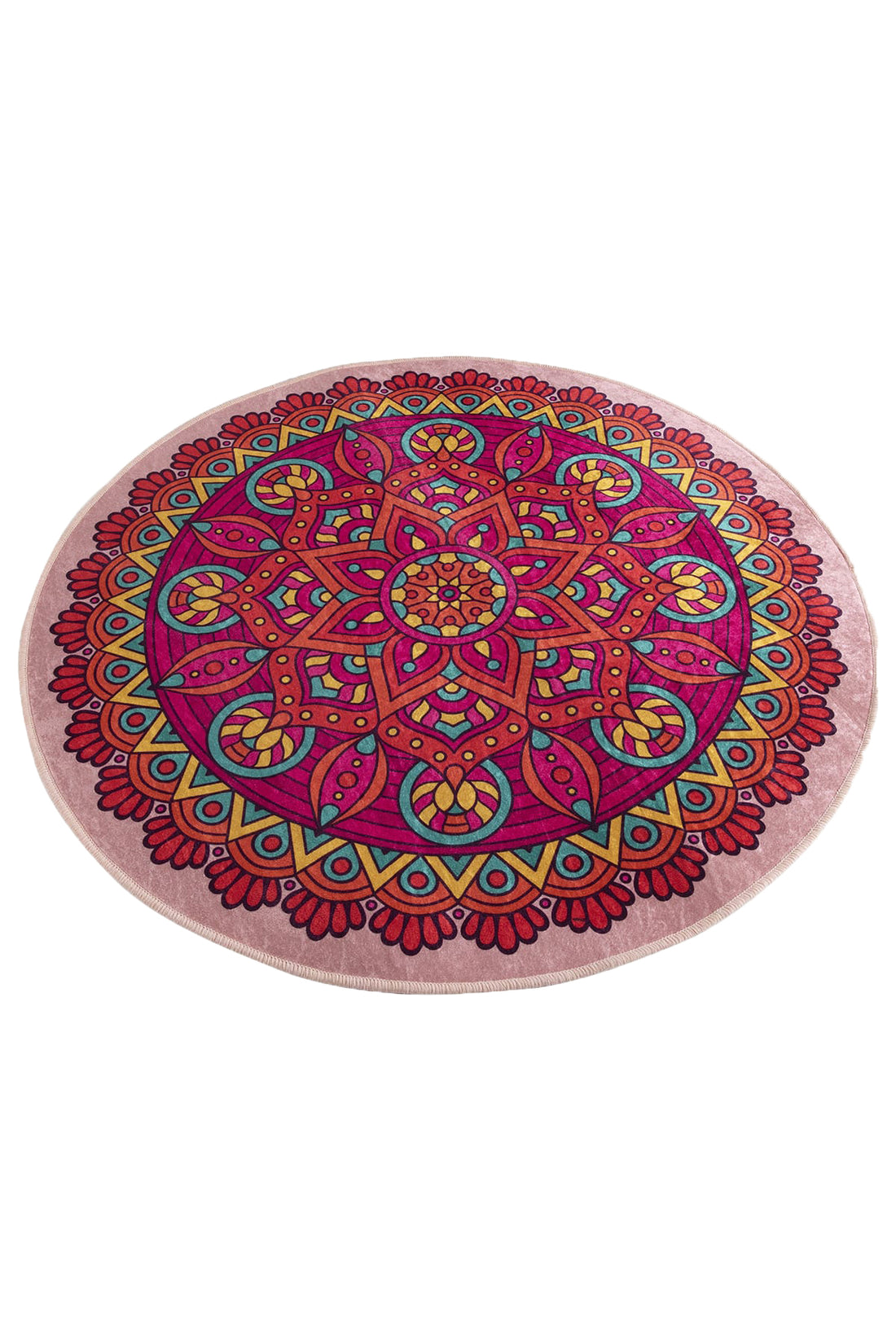 Red Round Rug